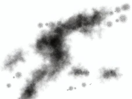 煙のような黒いモヤ 煙,黒,モヤ,素材,浮遊のイラスト素材