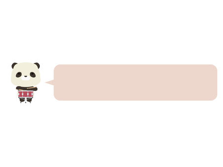 小太鼓_パンダ 小太鼓,パンダ,動物,かわいい,楽器,太鼓,吹き出しのイラスト素材