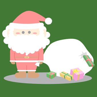 破れたプレゼント袋を持つサンタ（線なし） サンタ,袋,プレゼント,破れた,冬,クリスマス,イベント,１２月,季節,イラストのイラスト素材