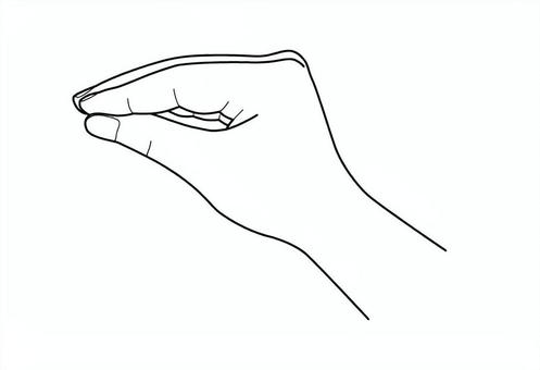 手　177 手,指,リアル,片手,モノクロ,腕,つまむ,はさむ,持つ,押さえるのイラスト素材