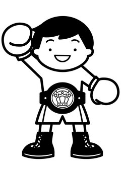 Illustration, boxing, champion, boxer, 