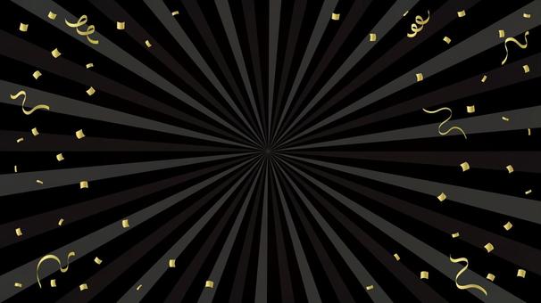 黒い集中線と紙吹雪 紙吹雪,集中線,ブラックフライデー,セール,キャンペーン,黒のイラスト素材