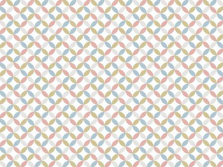 七宝繋ぎA（フィル・くすみカラー） 七宝繋ぎ,七宝,背景,和柄,パターン,伝統紋様,くすみカラー,カラフル,壁紙,シームレスのイラスト素材