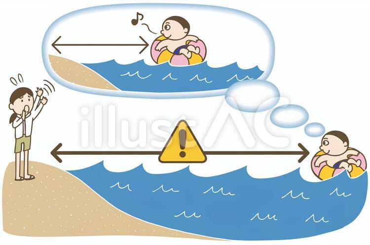 海水浴の注意点 イラスト カラー版イラスト No 無料イラストなら イラストac