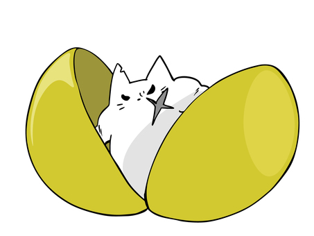 ガチャ レア ねこ ねこ,白猫,ガチャ,カプセル,カプセルトイ,玩具,ソーシャルゲーム,運試し,主線あり,イメージのイラスト素材