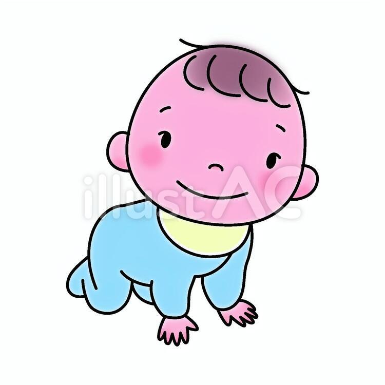 Baby_boy_01_B boy,ベイビー,赤ちゃんのイラスト素材