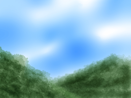 山と青空のイラスト