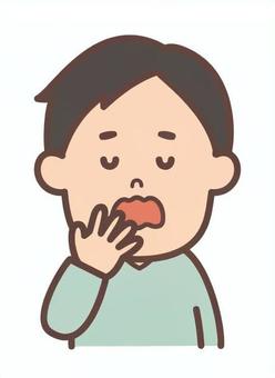 あくびをしている男性 眠い,あくび,眠気,睡眠不足,睡眠障害,退屈,不健康,男性,寝不足のイラスト素材