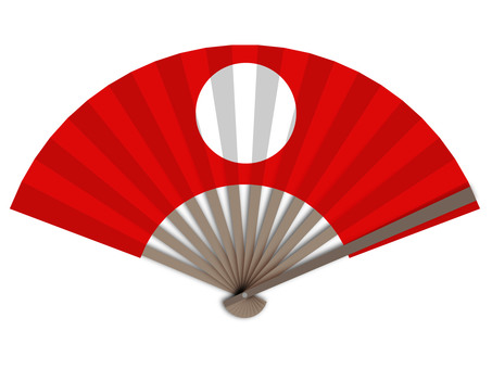 日本の伝統的工芸品の和扇子 扇子,和小物,夏,お祝い,日の丸,伝統文化,折りたたみ,装飾,和柄,工芸品のイラスト素材