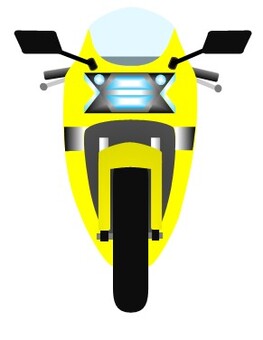 バイク107 バイク,二輪車,自動二輪車,ツーリング,オートバイ,モーターサイクル,電動バイク,正面,シンプル,ユニークのイラスト素材