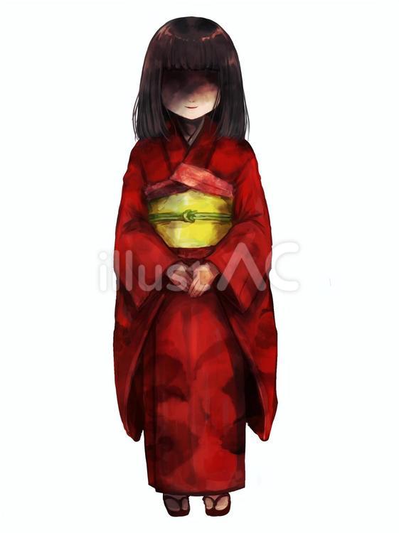 手書きイラスト 水彩画 美人 原画 オリジナル イラスト 絵 人物