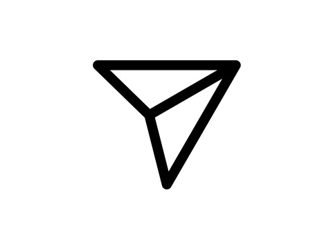 紙飛行機アイコン 紙飛行機,メール,dm,メッセージ,送信,送る,sns,web,サイト,hpのイラスト素材