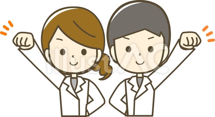 女性と男性ペアのやる気！2 たんぽぽ,女性,やる気のイラスト素材