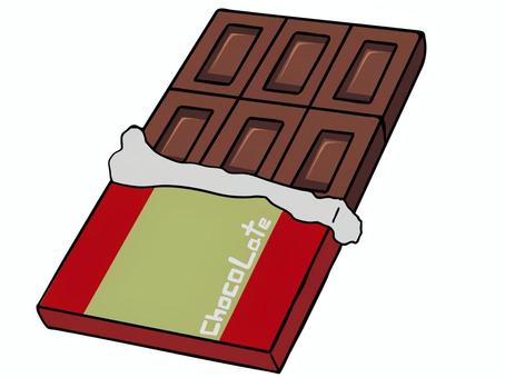 板チョコレート チョコレート,板チョコ,スイーツ,食べ物,主線あり,広告,チラシ,cm,白背景,背景透過のイラスト素材