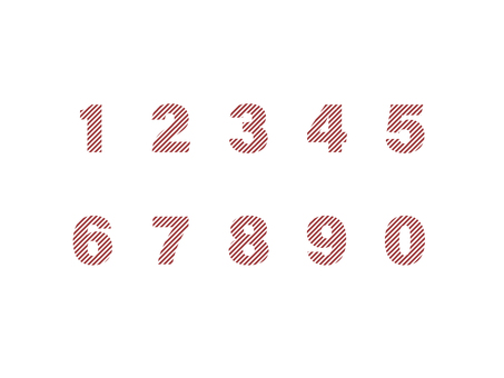 数字（ストライプ・透明）01-02