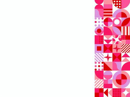 Stylish geometric pattern background_right band red, , JPG, PNG and AI