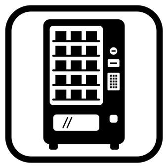 自動販売機のアイコン 自動販売機,食べ物,自販機,コーナー,パン,お菓子,軽食,アイコン,シンプル,マークのイラスト素材