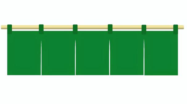 のれん　緑 のれん,店,商店,和風,フレーム,暖簾,老舗,シンボル,入り口,店舗のイラスト素材