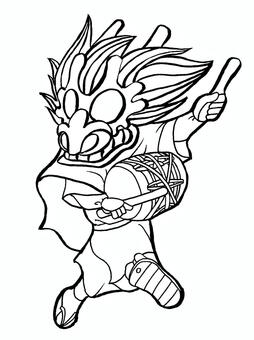 妖怪 妖怪,シンプル,白黒,手描き,線画のイラスト素材