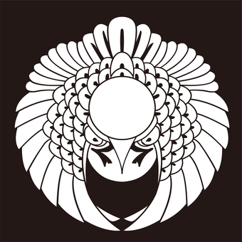 家紋 雀 家紋 雀 家紋,紋,紋章,雀,動物紋,文様,紋様,家系,血すじ,血統のイラスト素材