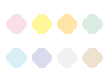 シンプルかわいい花の形のフレームのセット シンプルかわいい花の形のフレームのセット 花,フレーム,セット,枠,花型,見出し,タイトル,かわいい,春,ピンクのイラスト素材