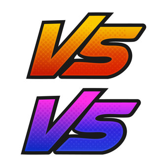 vsのカラーアイコンセット vs,対戦,バトル,ライバル,比較,競争,トーナメント,ファイト,アイコンのイラスト素材