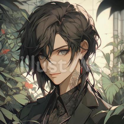 植物園にたたずむ女性