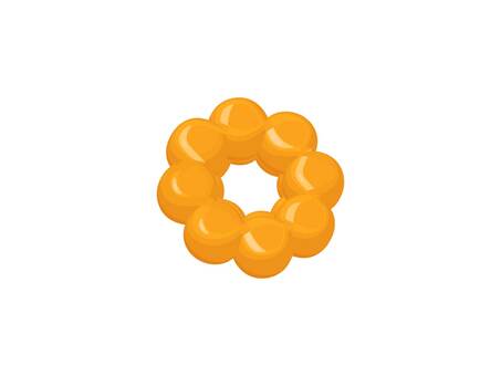 リングドーナツ ドーナツ,リングドーナツ,お菓子,スイーツ,甘味,シンプル,ベクター,アイコン風,フラットイラストのイラスト素材