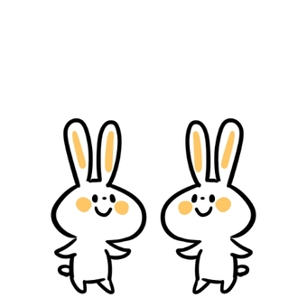 Rabbit, a good friend, cute, rabbit, JPG