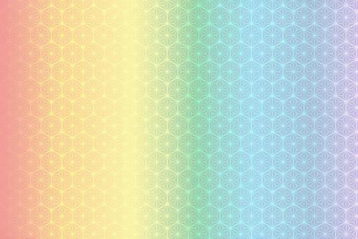 虹色グラデーションの麻の葉模様 虹色,グラデーション,麻の葉,和柄,背景,和風,パターン,テクスチャ,カラフル,伝統模様のイラスト素材