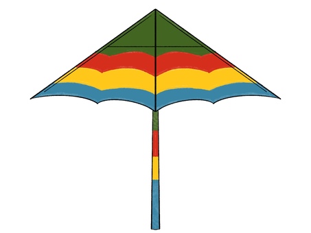 カイト カイト,凧,凧揚げ,遊び,手描き,かわいい,やさしいのイラスト素材