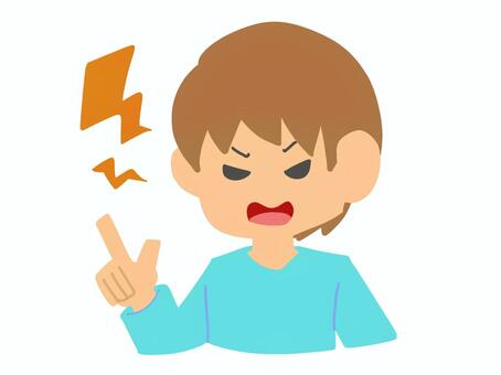 怒鳴る男性 怒鳴る,男の人,キレる,怖い,指図,罵倒,クレーム,威圧,dv,パワハラのイラスト素材