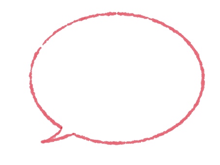 インクで描いたような吹き出し_ピンク