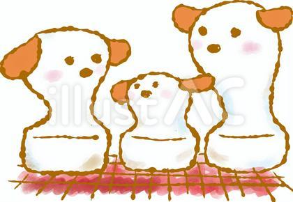 親子もち犬