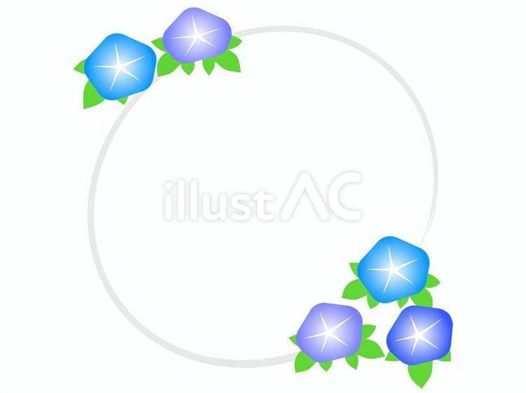 朝顔の花フレーム アサガオ,花,植物のイラスト素材