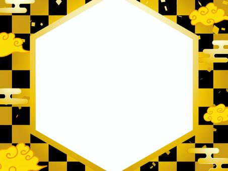 正月和風和柄年賀状 年賀状,和柄,和風,正月,可愛い,美しい,ベクター,紙吹雪,パーティー,お祝いのイラスト素材