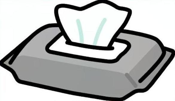 グレーのウェットティッシュです。 ウェットティッシュ,シンプル,濡れティッシュ,お手拭き,衛生用品,日用品,消耗品,使い捨て,携帯用,アルコールのイラスト素材