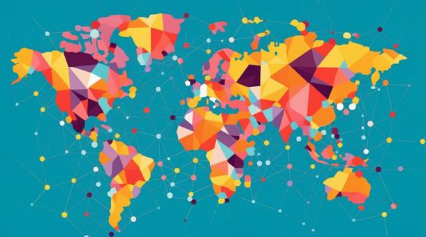 世界地図とネットワーク