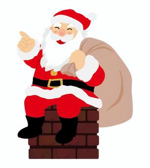 荷物をもつサンタクロース6 サンタクロース,クリスマス,12月,おじいさん,ひげ,聖夜,かわいい,シンプル,冬,袋のイラスト素材