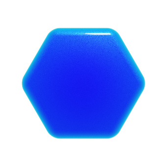 ぷっくりした青い六角形の3Dアイコン 六角形,アイコン,3d,立体,マーク,可愛い,フェミニン,キュート,図形,ぷっくりのイラスト素材