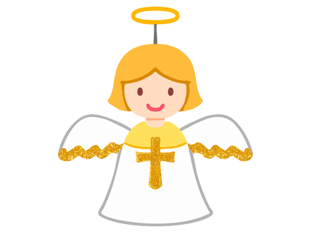 クリスマス 天使のオーナメント（線なし） クリスマス,天使,聖夜,イヴ,冬,12月,イベント,ホリデー,web素材,ウェブのイラスト素材