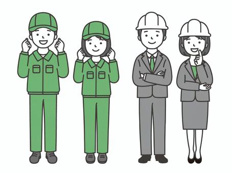 作業員 作業員,作業着,作業服,作業,工事,工場,建築,建設,作業現場,現場のイラスト素材