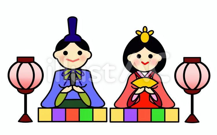 おひなさま２（カラー） ひなまつり,ひな飾り,雛飾りのイラスト素材