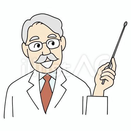 指し棒を使って説明する博士
