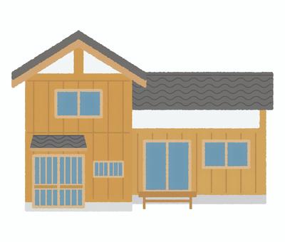 昭和の戸建て住宅 昭和の戸建て住宅 賃貸物件,家賃,不動産,戸建て,戸建て物件,戸建て住宅,2階建て,住宅ローン,リホーム,リノベーションのイラスト素材