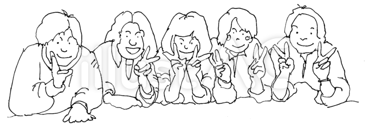 女生徒５ 部活,モノクロ,放課後のイラスト素材