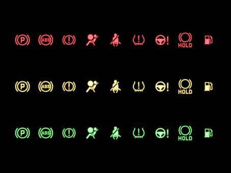 カーメーターアイコン_01 カーメーター,車,表示灯,警告灯,アイコン,ライト,ランプのイラスト素材