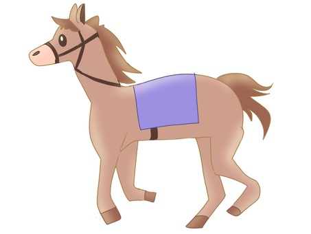 競走馬のイラスト 競走馬,馬,動物,レース,駆けるのイラスト素材