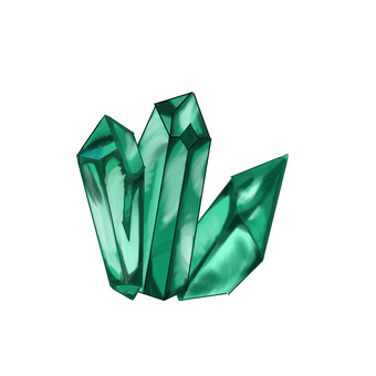 緑の宝石 緑,宝石,キラキラ,鉱石,クリスタルのイラスト素材