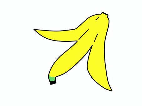バナナの皮のイラスト バナナ,皮,ゴミ,黄色,果物,フルーツ,生ゴミのイラスト素材